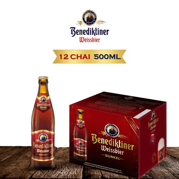 Thùng 12 lon 500ml Benediktiner Weissbier Naturtrüb
