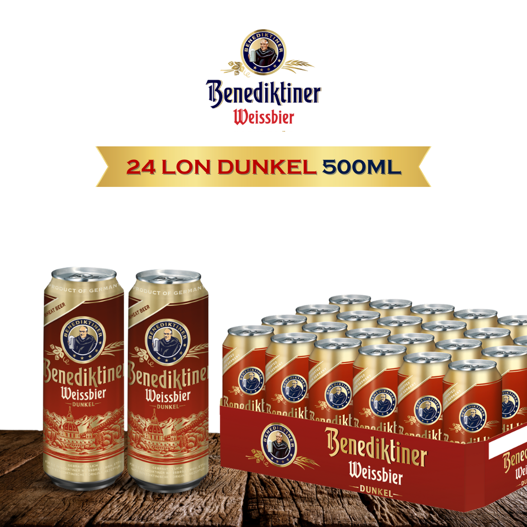 Thùng 24 lon 500ml Benediktiner Dunkel