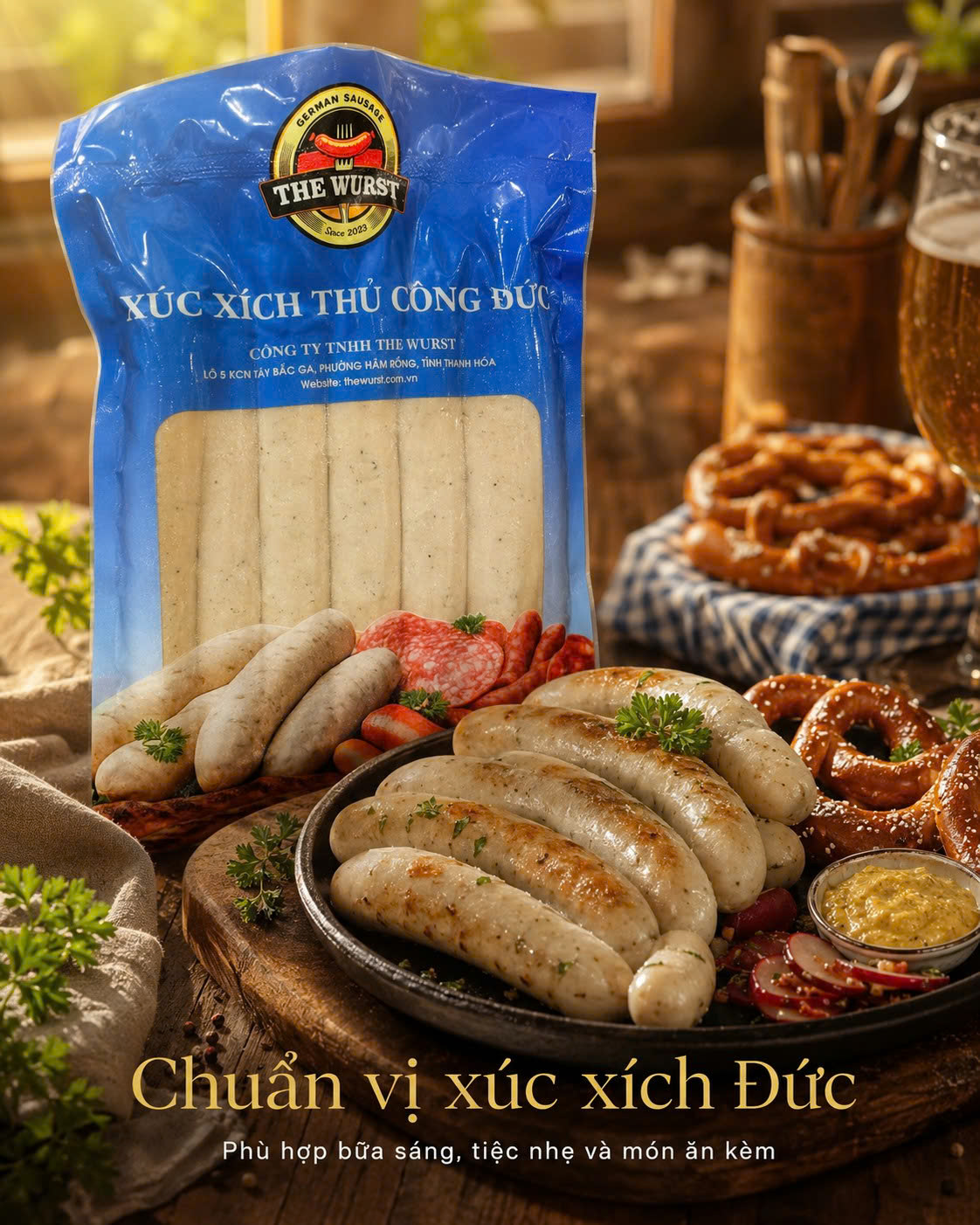 Xúc xích Đức - bia Đức nhập khẩu